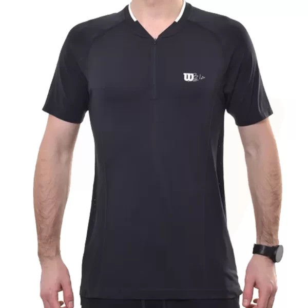تیشرت تنیس ویلسون مدل PLAYERS SEAMLESS ZIP HENLEY 2